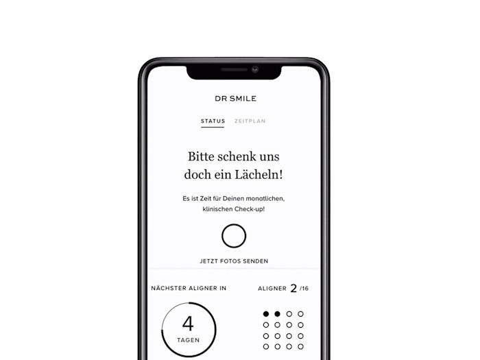 DrSmile App Begleitung Behandlung